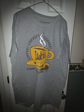 Luke's Diner Gray Coffee Graphic Sleep Tee